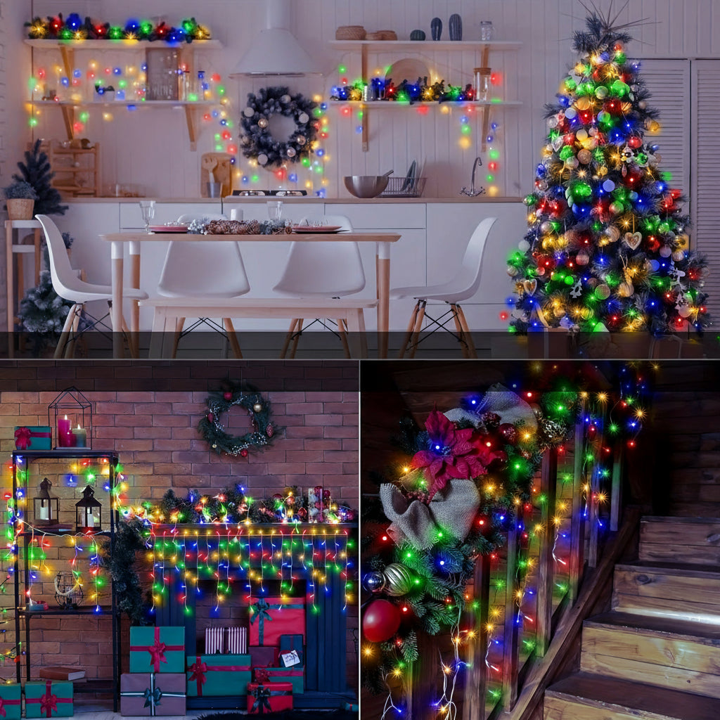 Instalație de lumini, solară, cu 100/190 LED-uri