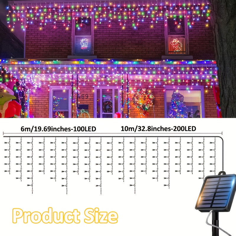 Instalație de lumini, solară, cu 100/190 LED-uri