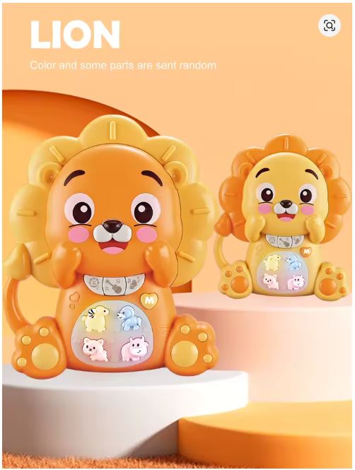 Jucărie muzicală cu lumini și sunete - Design Animal Cartoon