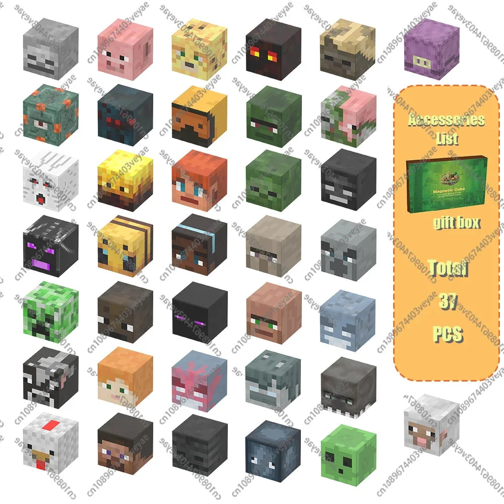 Set Magnetic Building Blocks – Mine World | Cuburi Magnetice 20 mm