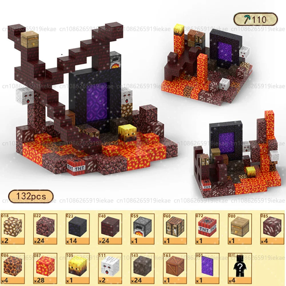 Set Magnetic Building Blocks – Mine World | Cuburi Magnetice 20 mm