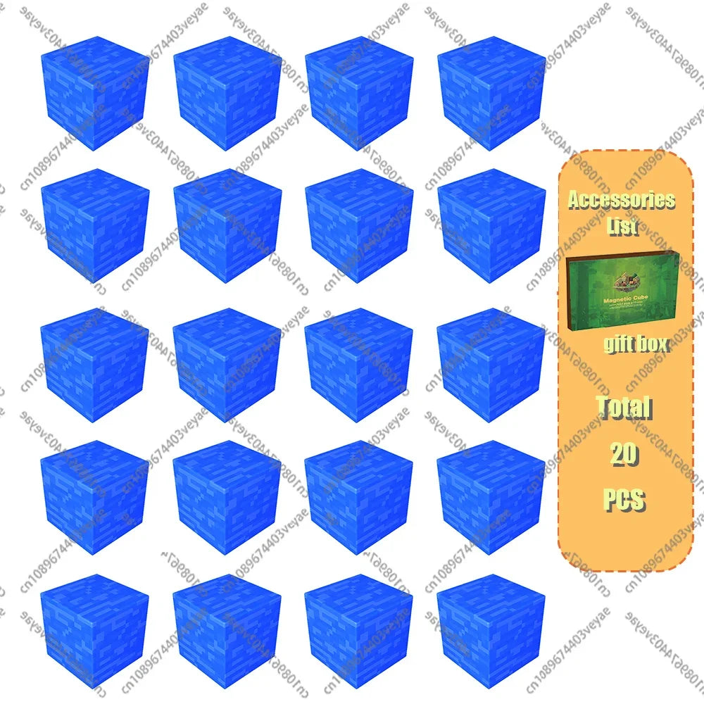 Set Magnetic Building Blocks – Mine World | Cuburi Magnetice 20 mm