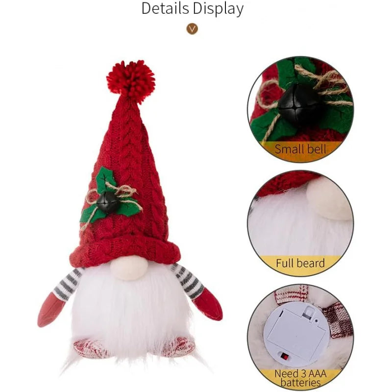 Decor Crăciun – Pitic luminos cu baterii, ornament festiv