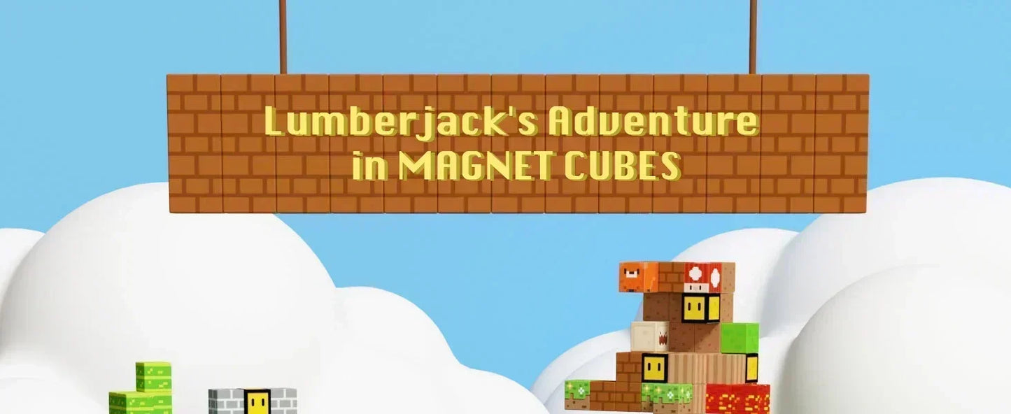 Set Magnetic Building Blocks – Mine World | Cuburi Magnetice 20 mm