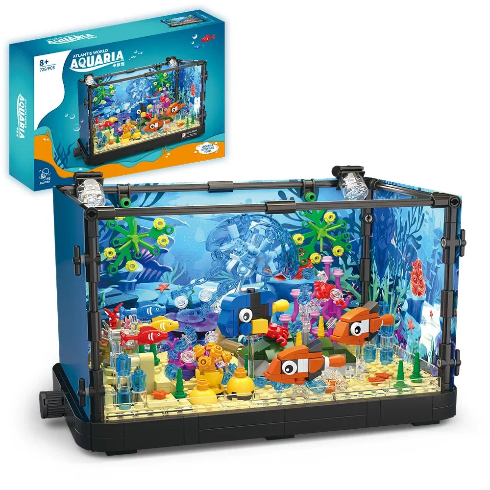 Aquarium Marine Life - Set Blocuri de Construcție și Lumini