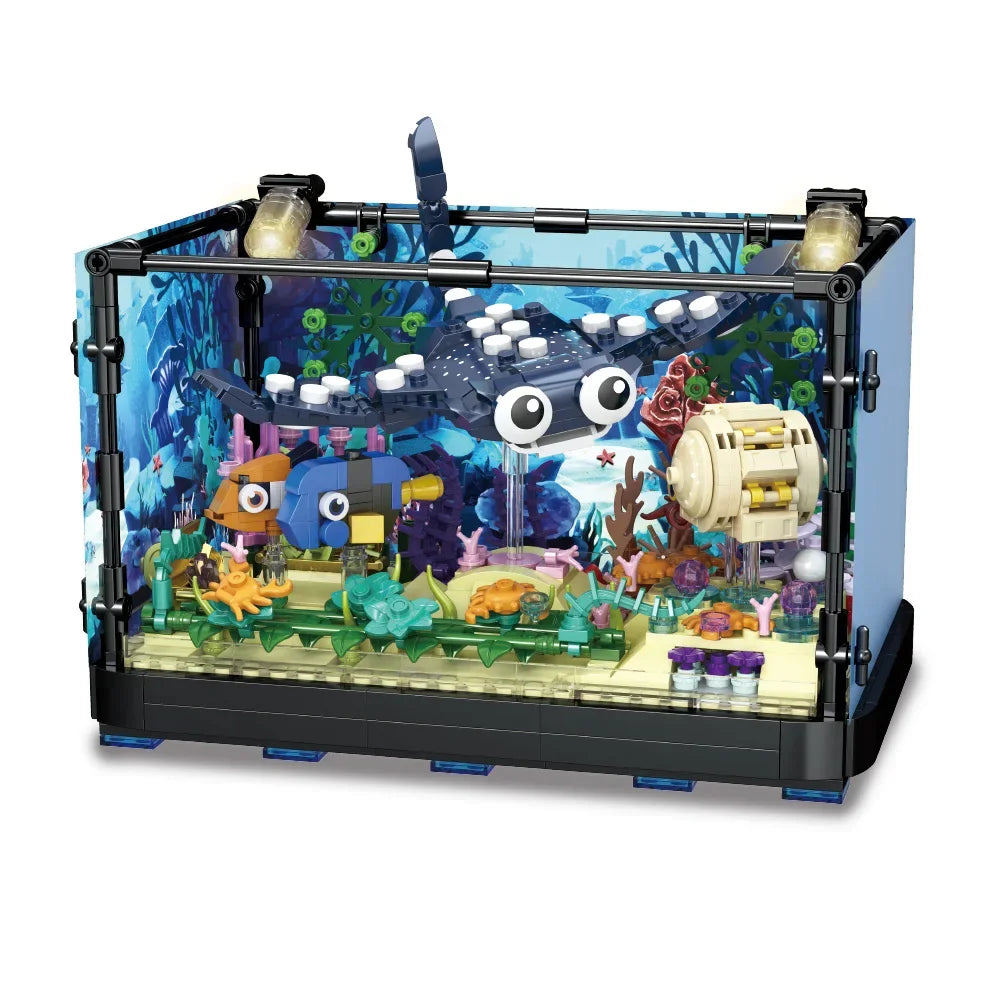 Aquarium Marine Life - Set Blocuri de Construcție și Lumini