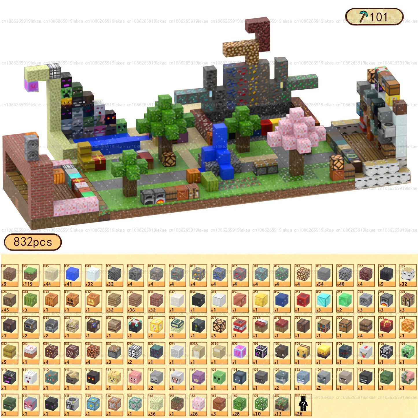 Set Magnetic Building Blocks – Mine World | Cuburi Magnetice 20 mm