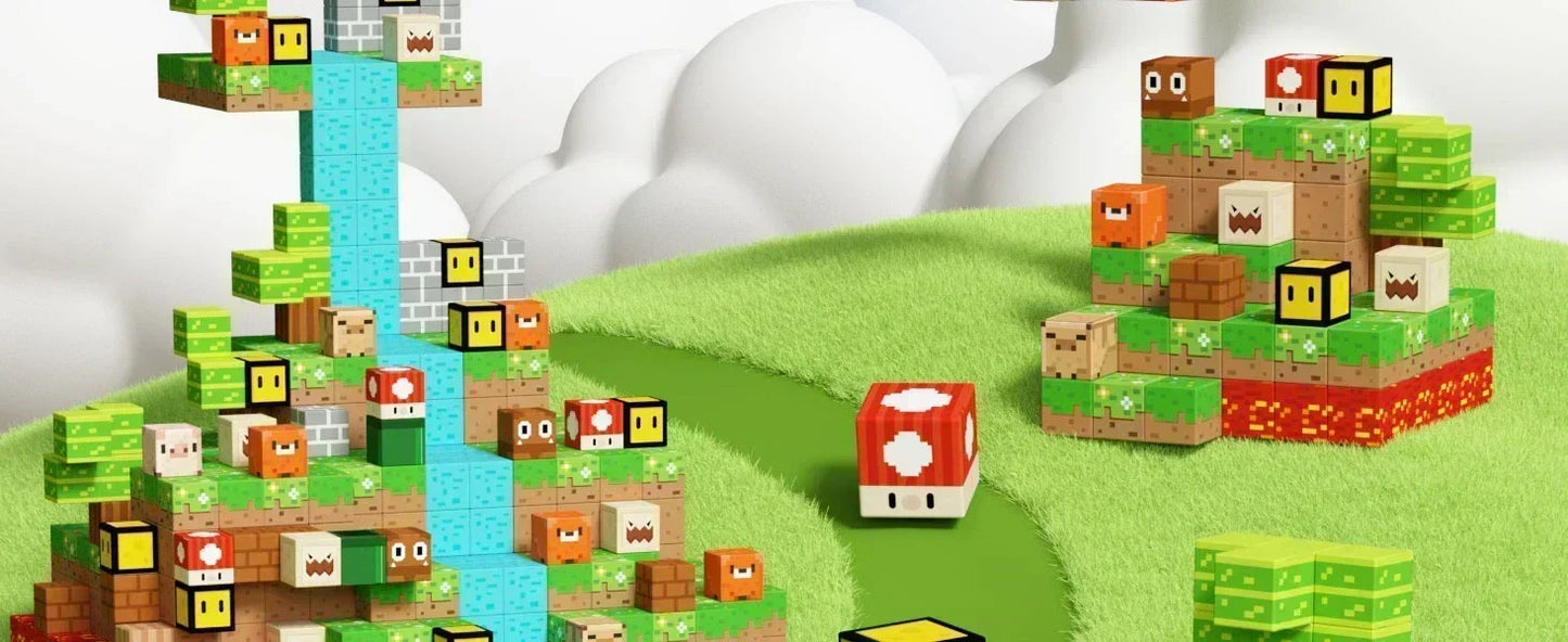 Set Magnetic Building Blocks – Mine World | Cuburi Magnetice 20 mm